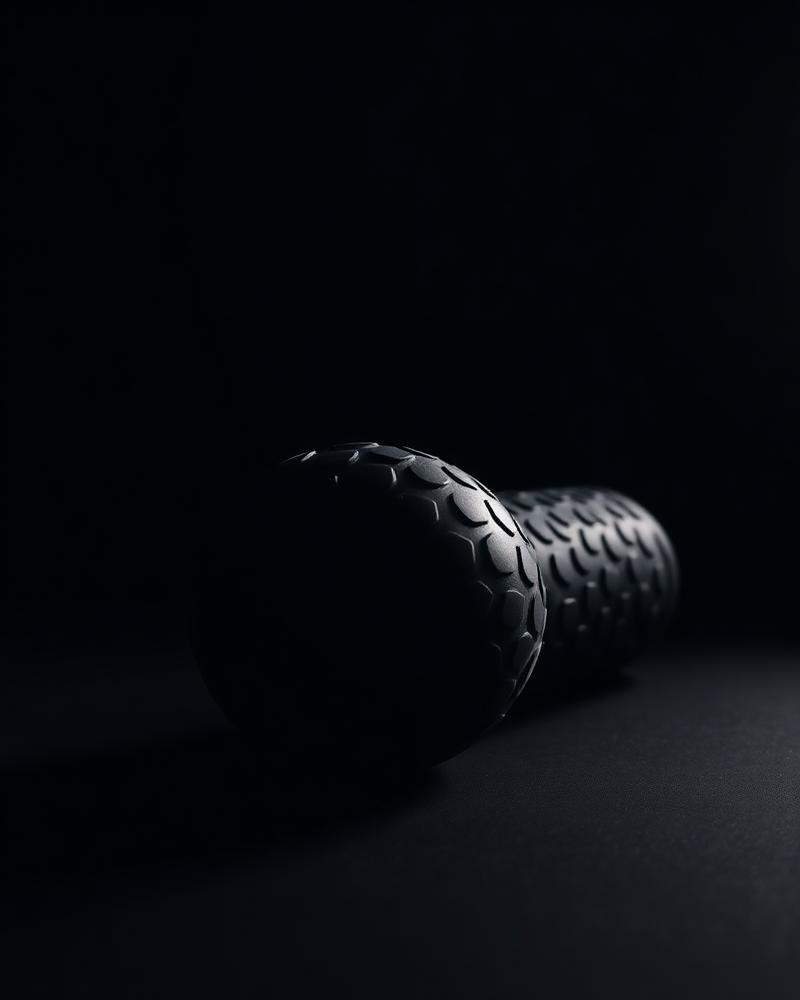 Improve Recovery — Recover faster. Train more. Footballer using a foam roller and massage ball for recovery after training